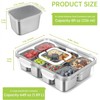 Stainless Steel Snackle Box Container, Portable Snack Box 8 Compartment