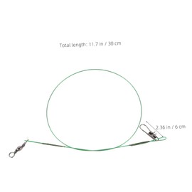 WHAMVOX 1 Set Portable Fishing Leader Wire Tangle Steel Trace with Snap Connectors for Saltwater Freshwater Durable Multipurpose with Steel Leaders