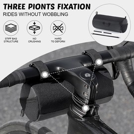 YOUNICE Bicycle Handlebar Bag, Multifunctional Bicycle Bag, Handlebar, 1L Reflective Bicycle Bag with Shoulder Strap for Mountain Bikes, Road Bikes, City Bikes