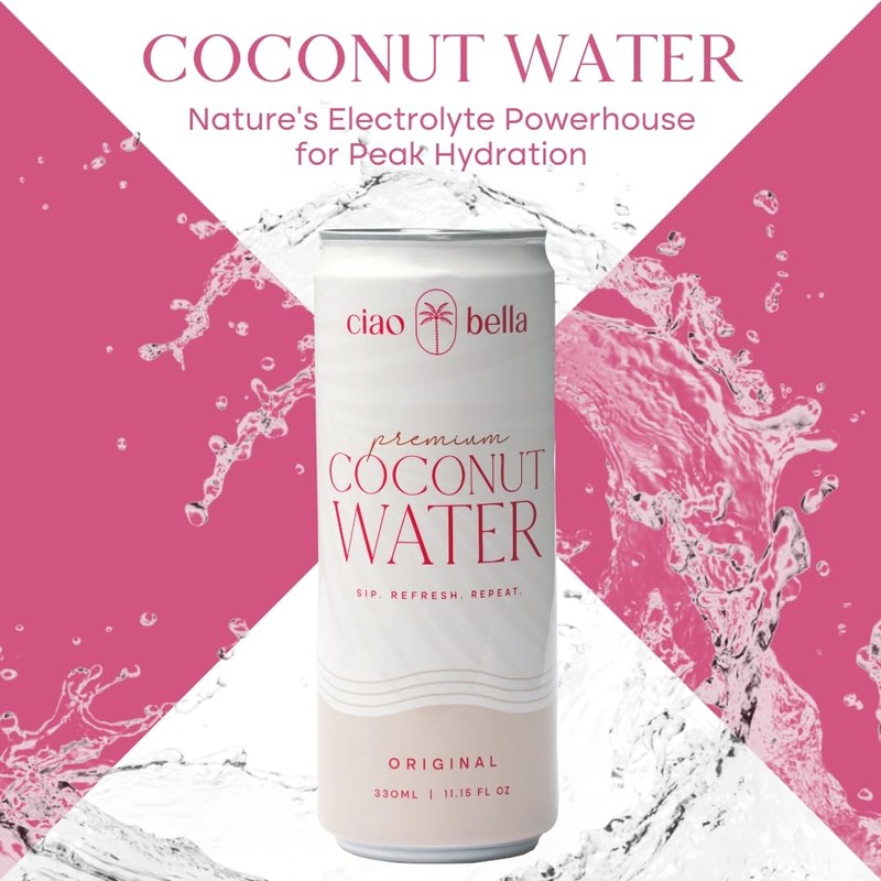 ciao bella Premium Coconut Water: All-Natural Hydration, Non-GMO, One Simple