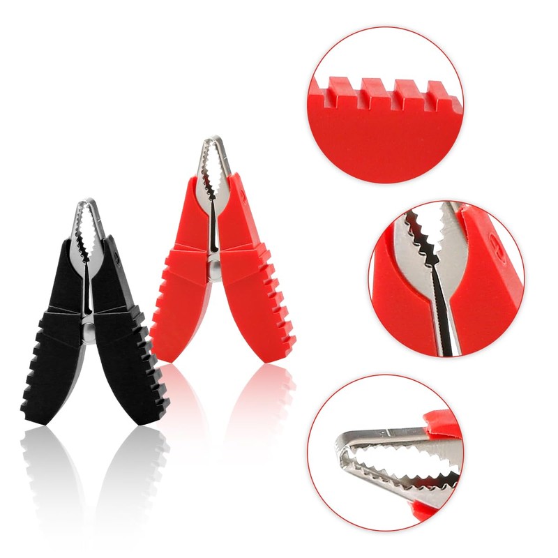 GLADFRESIT 2PCS Crocodile Clips, Butterfly, Insulative Safe PVC Protective Alligator