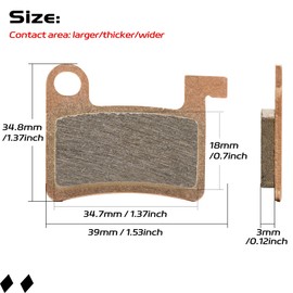 DYISLAND MT600 Electric Bike Disc Brake Pad Two Pairs, Suitable for DYISLAND LD-200PLUS LD4X-600, (Semi-Metallic/Sintered-Metal) (Sintered Metal)
