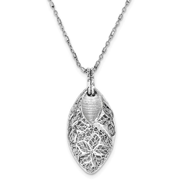 Sonia Jewels Real 925 Sterling Silver Flower and Leaves 2in