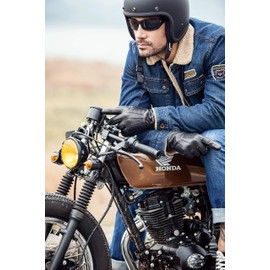 YISEVEN Winter Men's Touchscreen Warm Lambskin Leather Gloves Wool Lined Classical Urban Style Three Point Genuine Sheepskin For Dress Driving Motorcycle Work Gifts, Black 10.0"/XL