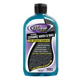 Wizards Hybrid Ceramic Car Wash and Wax Car Wash Si02 Infused Shampoo - Cleans, Coats & Protects Car Wash Liquid for Mechanics & Car Enthusiasts