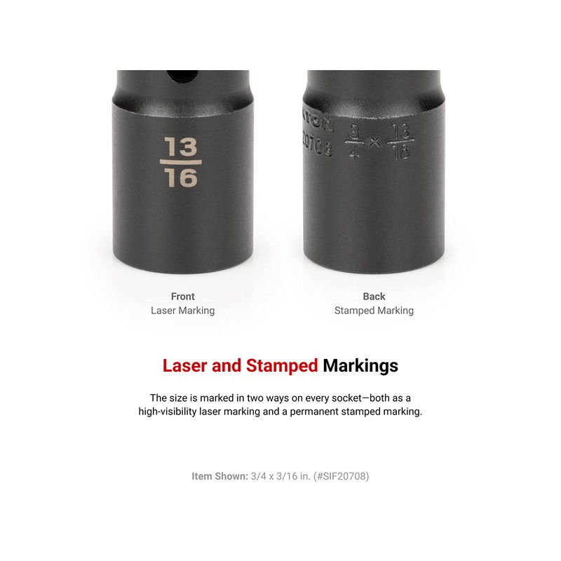 TEKTON 1/2 Inch Drive Deep Thin Wall Impact Flip Socket