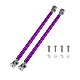 Partuto 2pcs 20cm/7.87in Car Splitter Support Rods Adjustable Front Rear Bumper Lip Splitter Strut Support Bars Aluminum Alloy Purple No Drilling Holes