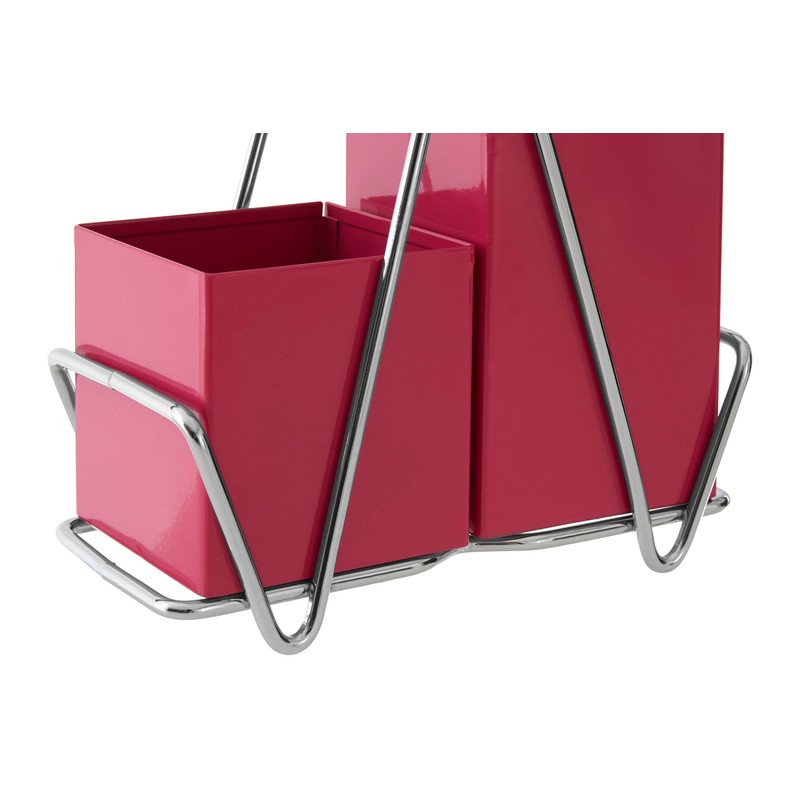 Premier Housewares 511133 2 Compartment Cutlery Caddy - Hot Pink,