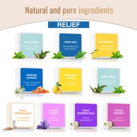 Shower Steamers Aromatherapy 10 Pack - Shower Bombs Birthday Gifts for Women, Men, Mom, Organic Essential Oils, Self Care, Stress Relief, Relaxation Home SPA Christmas