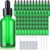 100 Pcs 1 oz Green Glass Dropper Bottles Bulk Empty