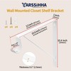 Yarssihha 2 Pack Closet Rod Bracket, 12 x 10.4 Inch
