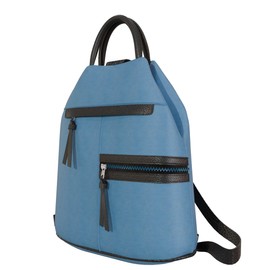 KMISSO Stylish Women's Shopper Backpack Vegan Leather 30606, blue