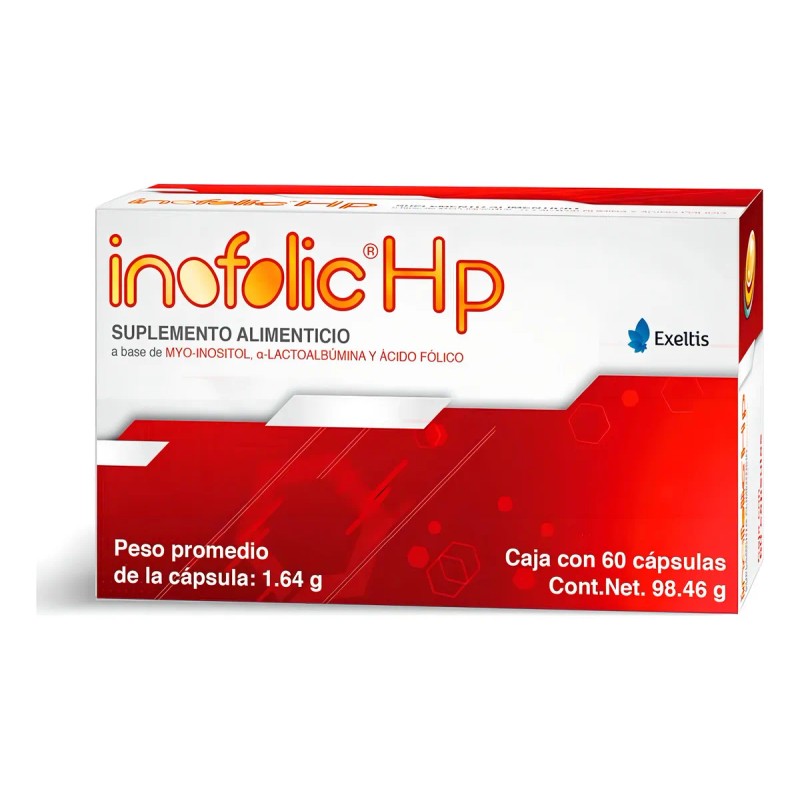 Inofolic Hp Caja Con 60 Cápsulas Sin sabor Myo Inositol