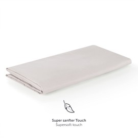 Blumtal Flat Sheet 160 x 275 cm - Easy care bed sheet made from soft, brushed microfibre fabric, without elastic, moonlight grey - grey
