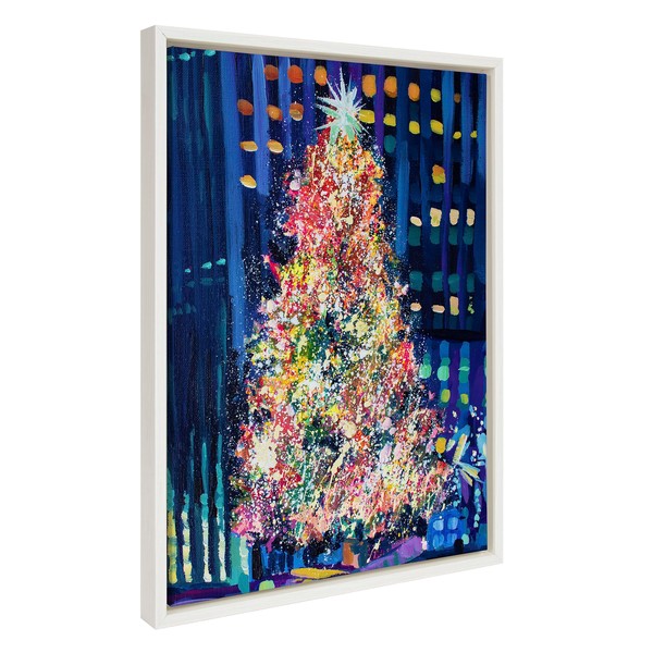 Kate and Laurel Sylvie Rockefeller Center Tree Framed Canvas Wall