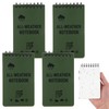 Waterproof Notebook, 4 Pack Mini Notepads, All Weather Pocket Notepad,