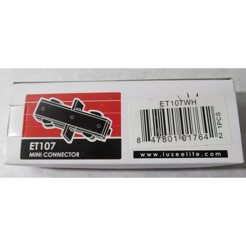 ELITE LIGHTING ET107 TRACK LIGHT MINI CONNECTOR COUPLING 3-WIRE H-STYLE