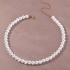 LuLiyLdJ 1 Pack Women Pearl Necklaces Short Round Faux Pearl