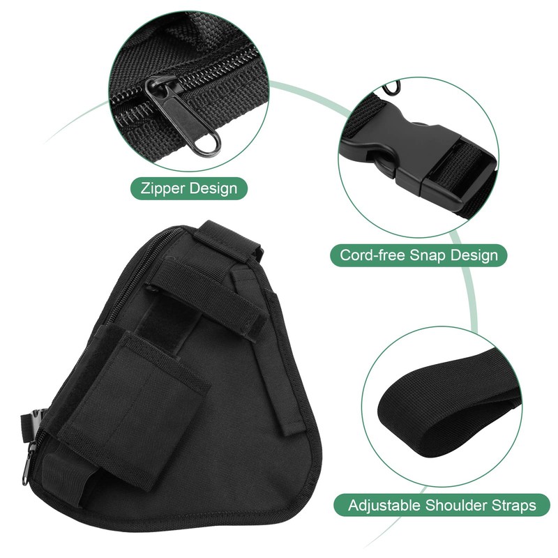 Walkie Talkie Chest Bag, 10.2x6.69inches Two Way Radio Pouch Portable