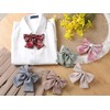 [Elerevyo] Women's Plaid Cotton Pre-tied Funny Bow Tie for Party