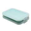 Set of 2 Cold Food Containers with Integrated Serving Plate,