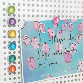 Fobworld 7pcs Small Bead Fridge Magnets | Decorative Strong Small Cute Fun Decorative | Office Map Kitchen Locker Whiteboard Calendar Organization | Premium Korean Made Adults Kids