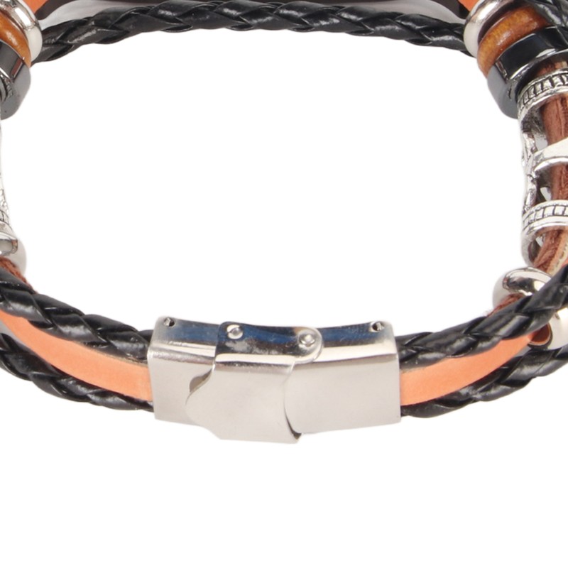 Leather Strap for Xiaomi 7 NFC Bracelet Metal Buckle Ethnic