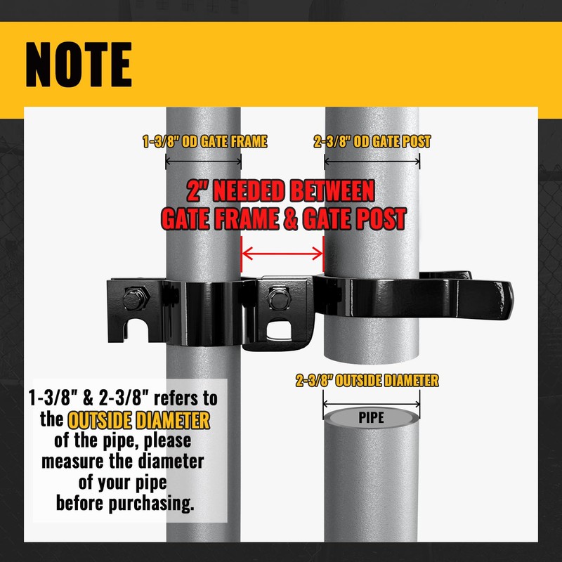 VIVIDA 1-3/8" x 2-3/8" Black Gate Latch 2 PCS, Gate