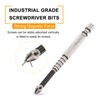 sourcing map 5pcs Phillips Screwdriver Bit PH2 Serrated Tip 1/4"