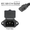 QTEATAK 2 Pcs AC 250V 10A IEC 320 C14 Panel
