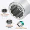 sourcing map 3/4" Drive 12 Points Socket 21mm Metric Shallow