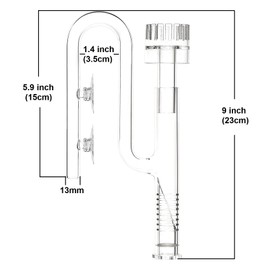 JARDLI Mini Lily Pipe Inflow with Surface Skimmer for Nano Aquarium (13mm for 12/16mm (1/2'' i.d.) tubing)