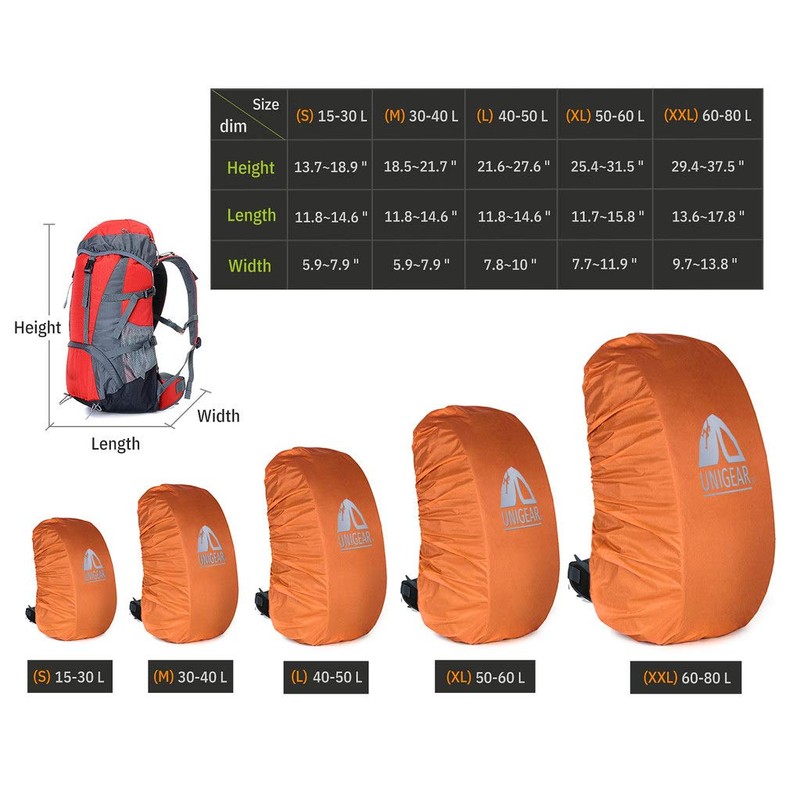 Unigear Backpack Rain Cover Waterproof Rating 5000mm, Ultraportable and Durable