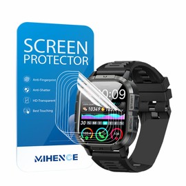 MIHENCE Screen Protector Compatible for Onaneag 2.06'' Smart Watch, PET HD Protective Film for P110 2.06'' Smartwatch (6 PCS)