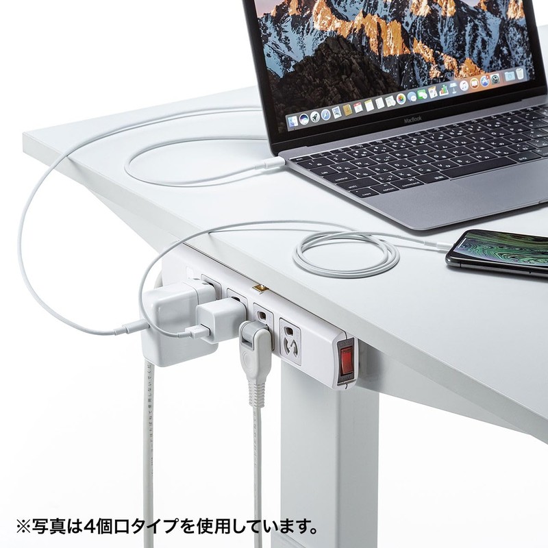 Sanwa Supply TAP-36MG-5 Power Supply Tap, 3P, 6 Outlets, 16.4