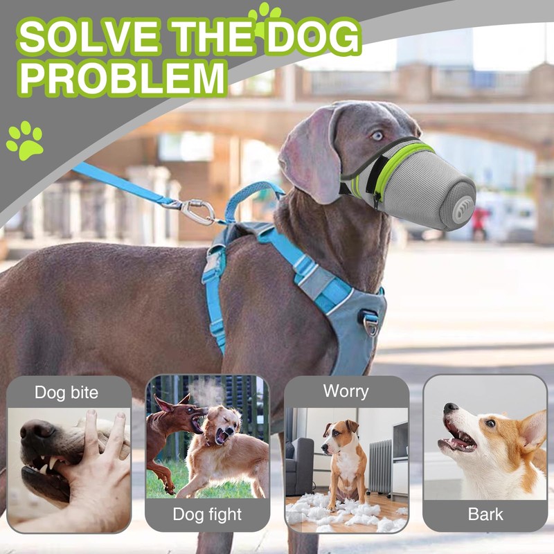 Bettinay Muzzle for Large Dogs, Adjustable L Size Soft Muzzles