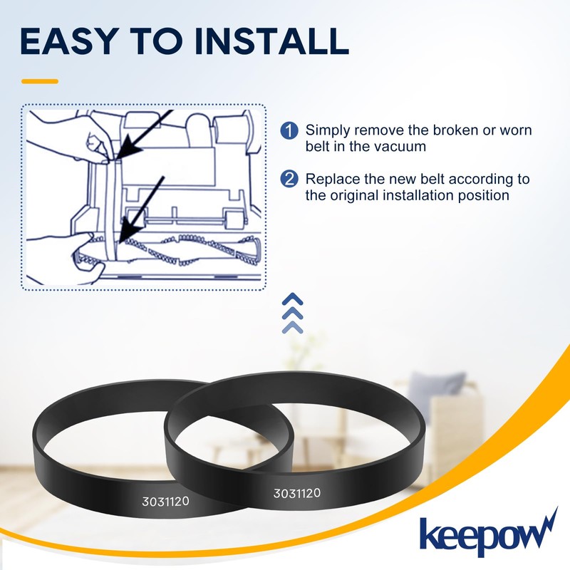 KEEPOW Vacuum Belt Compatible with Bissell Powerforce Helix and CleanView