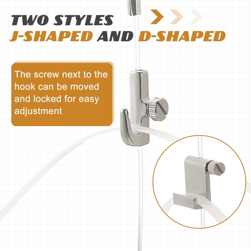 Dunzy 10 Pcs Picture Rail Hanging System Kit Picture Rail