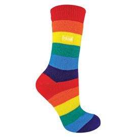 THMO - 1 Pair Ladies Thick Winter Warm Thermal Socks with Comfort Top & Smooth Toe Seam (4-8 uk, Rainbow)