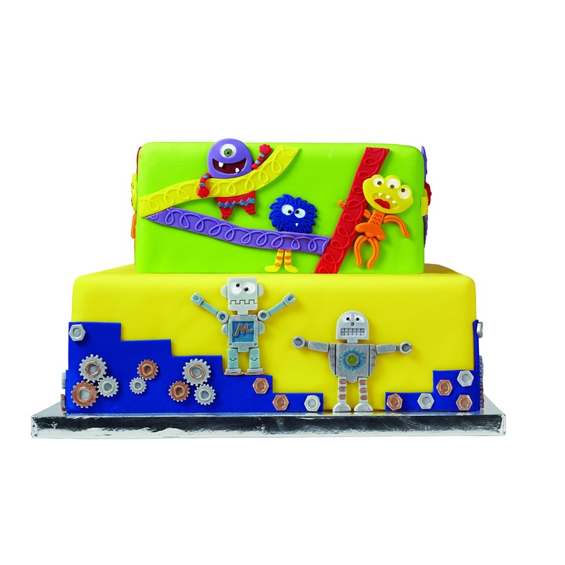 Wilton Fondant and Gum Paste Mould with Robots and Monsters