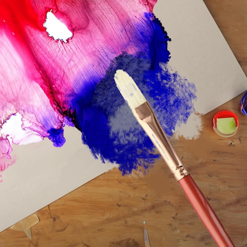 Connoisseur Brush Hog Bristle LH Filbert #6