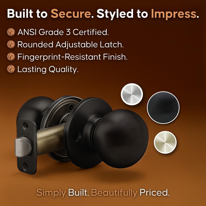 Copper Creek Colonial Passage Interior Door Knob – ANSI Grade-3