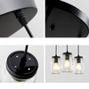 UShe DHome Mason Jar Light Fixtures, 3 Lights Farmhouse Mason