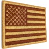 US ARMY AMERICAN FLAG PATCH DESERT TAN Embroidered FASTEN