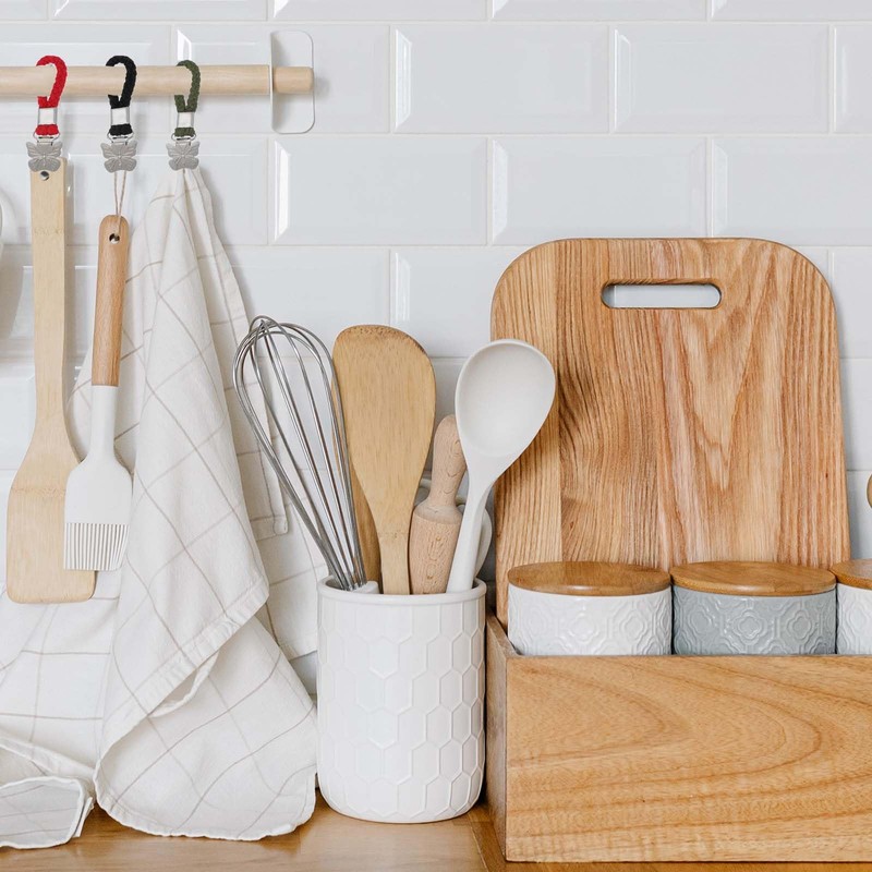 sourcing map 6 Pcs Tea Towel Clips with Cotton Loop
