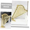 HEMOTON Mini Harp Toy Models Doll House Stringed Instrument Harp