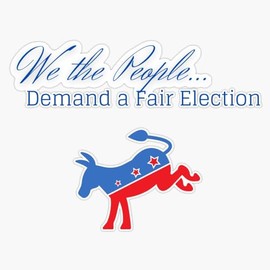 We The People Demand A Fair Election Sticker Bumper Sticker Vinyl Decal 5"