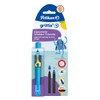 Griffix Rollerball Pen for Left-Handed Users, Neon Fresh Blue Pelikan