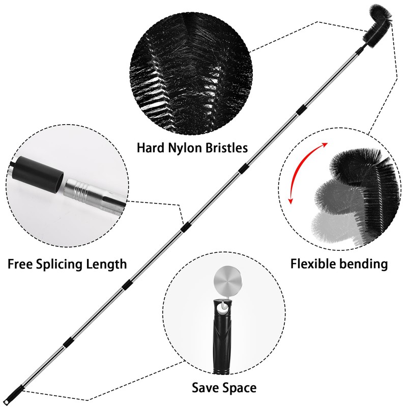 10.5FT Gutter Cleaning Tools from the Ground, Adjustable Long Handle