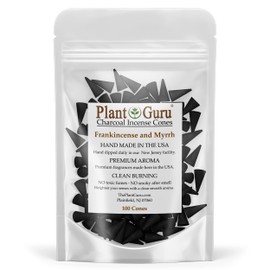 Frankincense and Myrrh Charcoal Incense Cones 1" TOPFLOW - 100 Pack Bulk - Natural Scented Cones Handmade Hand Dipped